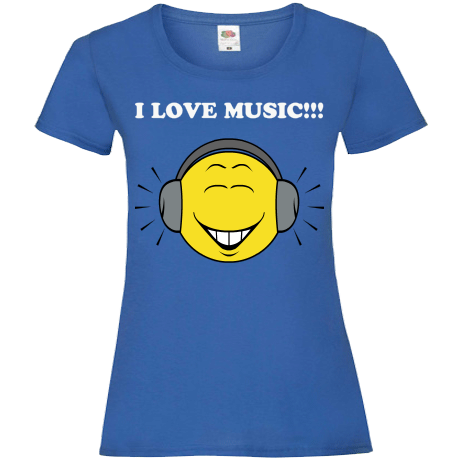 Koszulka damska I Love Music!!!