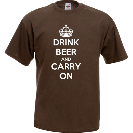 Koszulka DRINK BEER AND CARRY ON