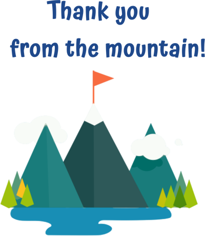 Nadruk Thank you from the mountain! - Przód