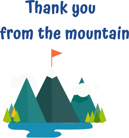 Nadruk Thank you from the mountain! - Przód