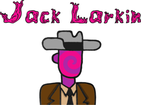 Nadruk Twirly Cowboy Jack Larkin MAGENTA - Przód