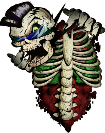 Nadruk szkielet-czaszka - Przód
