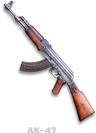 Nadruk AK-47 - CZARNA - Przód