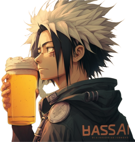 Nadruk Anime Beer - Przód