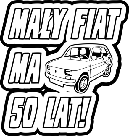 Nadruk Mały Fiat ma 50 lat - Przód