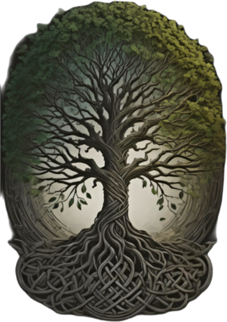 Nadruk Celtyckie drzewo życia - Przód