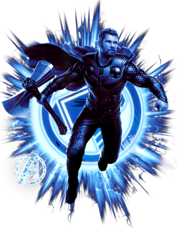 Nadruk Marvel Avengers Endgame Thor Blast Poster - Przód