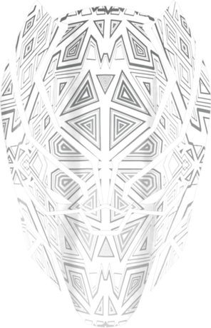 Nadruk Marvel Black Panther Geometric Prism Mask - Przód