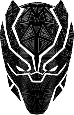 Nadruk Marvel Black Panther Geometric Prism Mask - Przód