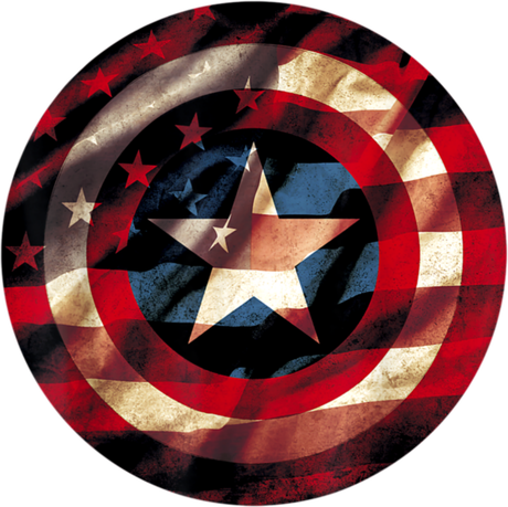 Nadruk Marvel Captain America Avengers Shield Flag - Przód
