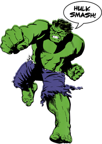 Nadruk Marvel Comics Hulk Smash - Przód