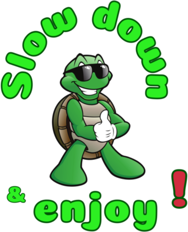 Nadruk Slow down & enjoy OK turtle - Przód