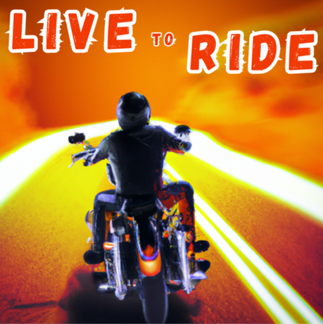 Nadruk Live to ride motorcycle to sun - Przód