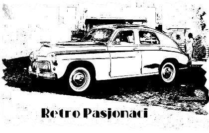 Nadruk Retro Pasjonaci - Warszawa M20 - Przód