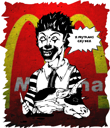 Nadruk Mc donalds gore - Przód