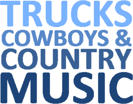 Nadruk T-shirt damski Trucks Cowboys & Country Music blue - Przód