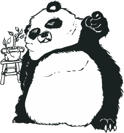 Nadruk Panda - Przód