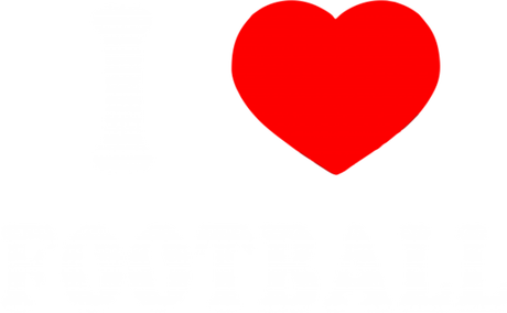 Nadruk damska I love football - Przód