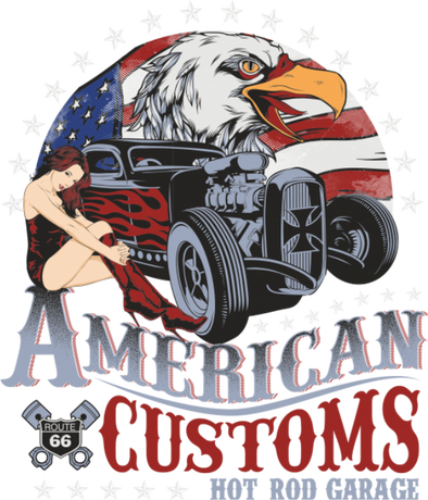 Nadruk American customs - Przód