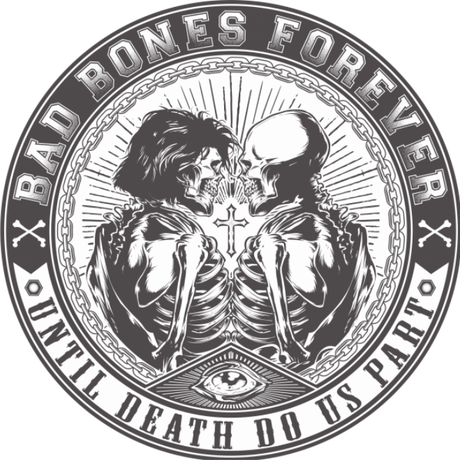 Nadruk Bad bones forever - Przód