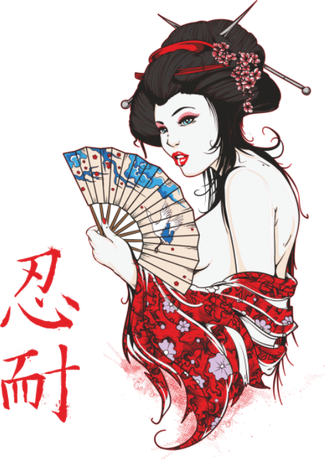 Nadruk Geisha - Przód
