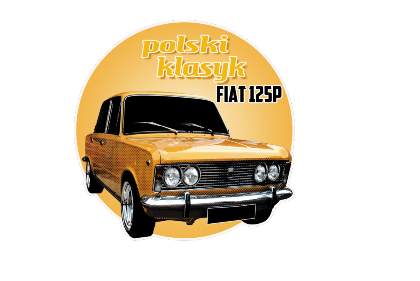 Nadruk Fiat 125p - Przód