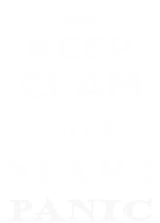 Nadruk Keep clam and start panic - Przód