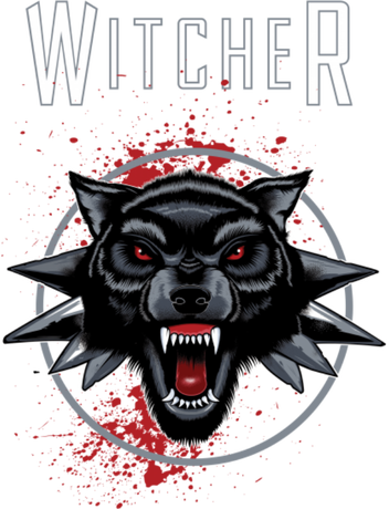 Nadruk Witcher fan logo - Przód
