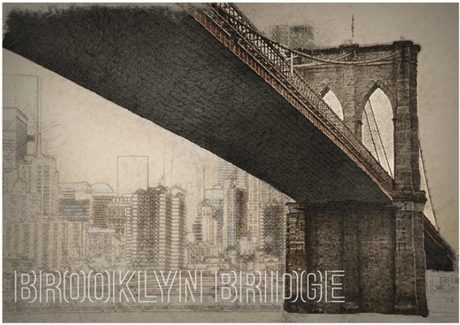 Nadruk Brooklyn Bridge - Przód