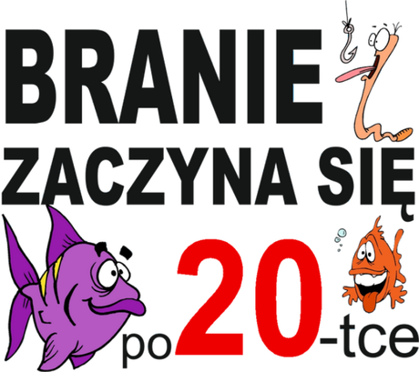 Nadruk Branie zaczyna się po 20 -tce na prezent na urodziny - Przód