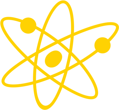 Nadruk Yellow Atom - Przód