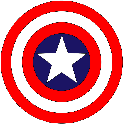 Nadruk captain america - Przód