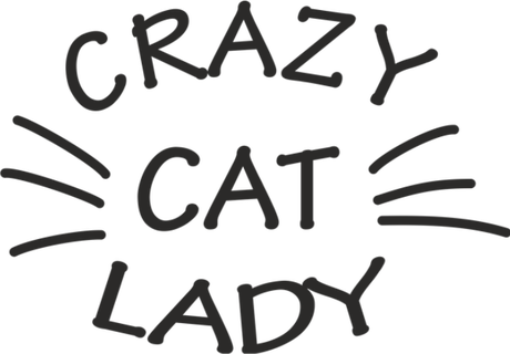 Nadruk crazy cat lady - Przód