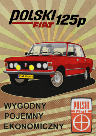 Nadruk Fiat 125 - Przód