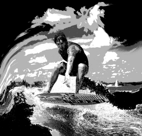 Nadruk Surfer  Full Print - Przód