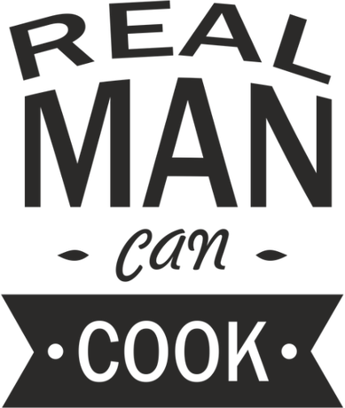 Nadruk Real men can cook - Przód