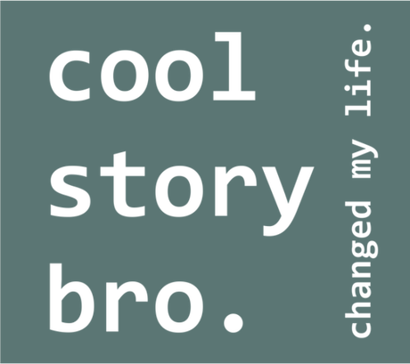 Nadruk cool story bro, changed my life - Przód