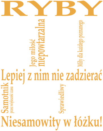 Nadruk RYBY Twój znak zodiaku na koszulce - Przód