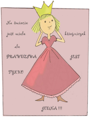Nadruk little princess - Przód