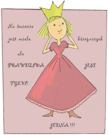 Nadruk little princess - Przód