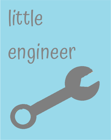 Nadruk little engineer - Przód