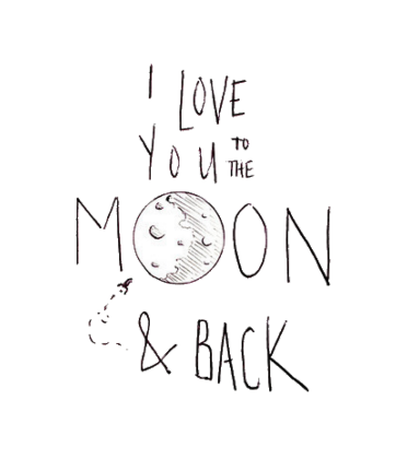 Nadruk Moon - Przód