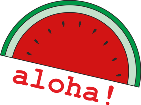 Nadruk aloha! arbuz - Przód