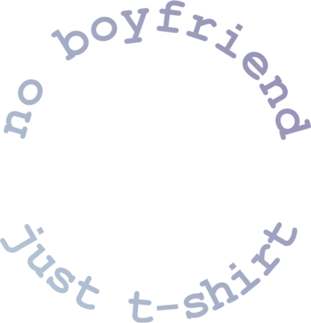 Nadruk no boyfriend, just t-shirt - Przód