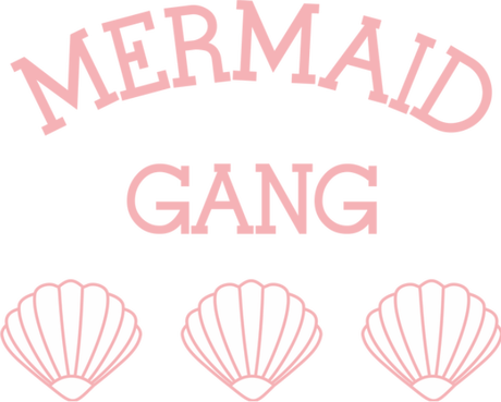 Nadruk mermaid gang - Przód