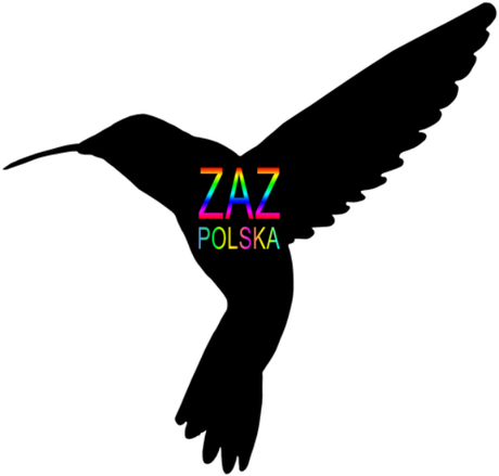Nadruk ZAZ POLSKA logo kolor DAMSKA - Przód