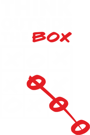 Nadruk think outside the box - Przód