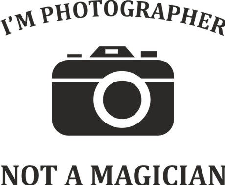 Nadruk i'm photographer, not a magician - Przód