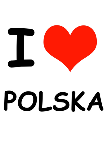 Nadruk I <3 POLSKA - Damska - Przód