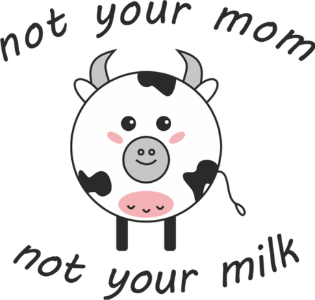 Nadruk not your mom, not your milk - Przód